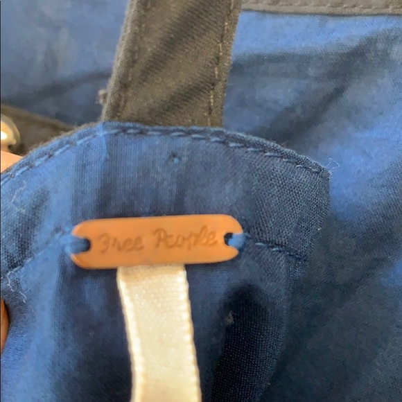 Free People lace overlay/navy cotton/pewter studs - Picture 12 of 12